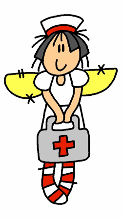 Friendly Nurse Angel Illustration for Healthcare Websites
