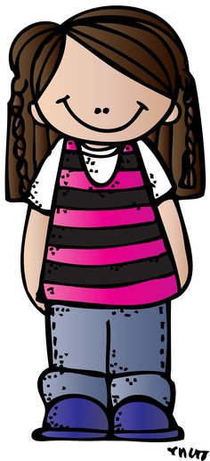 Friendly Cartoon Girl Illustration for Educational and Kids’ Content