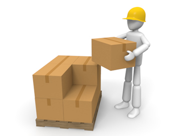 Warehouse Worker Handling Shipping Boxes - Logistics & Fulfillment Illustration