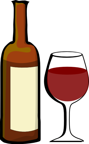 red wine bottle clipart