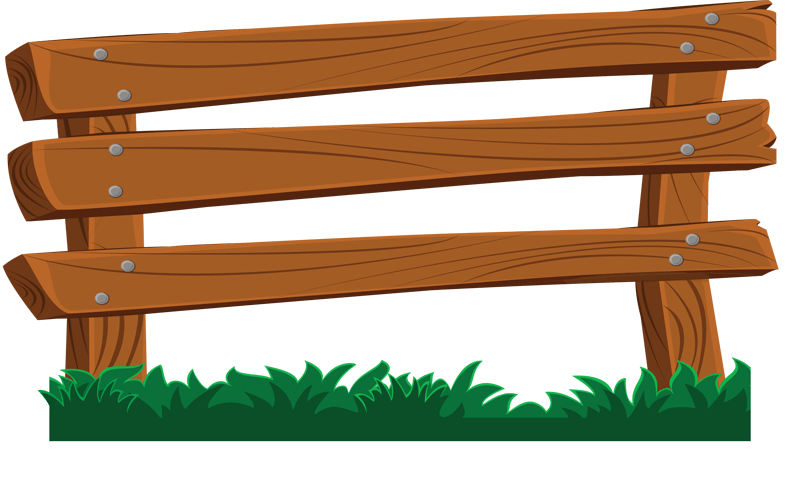 Wooden Fence Illustration - Rustic Garden Boundary Design