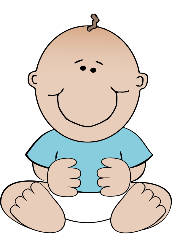 Happy Baby Illustration - Free Clipart for Parenting & Childcare Sites