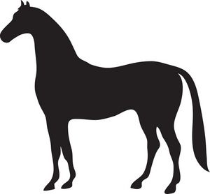Clip art black horse