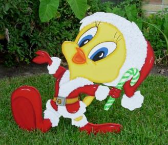 Festive Tweety Bird Christmas Lawn Decoration - Holiday Cheer for Your Yard