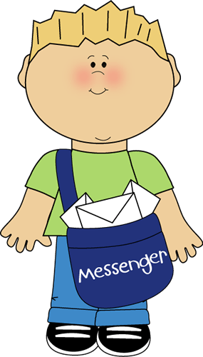 messenger person clipart outline