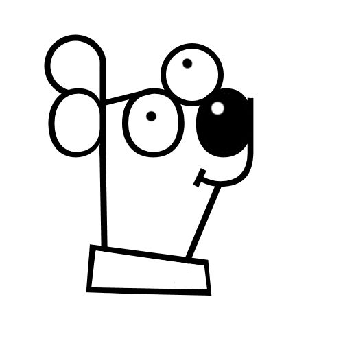 Abstract Cartoon Character Illustration - Playful Line Art Design