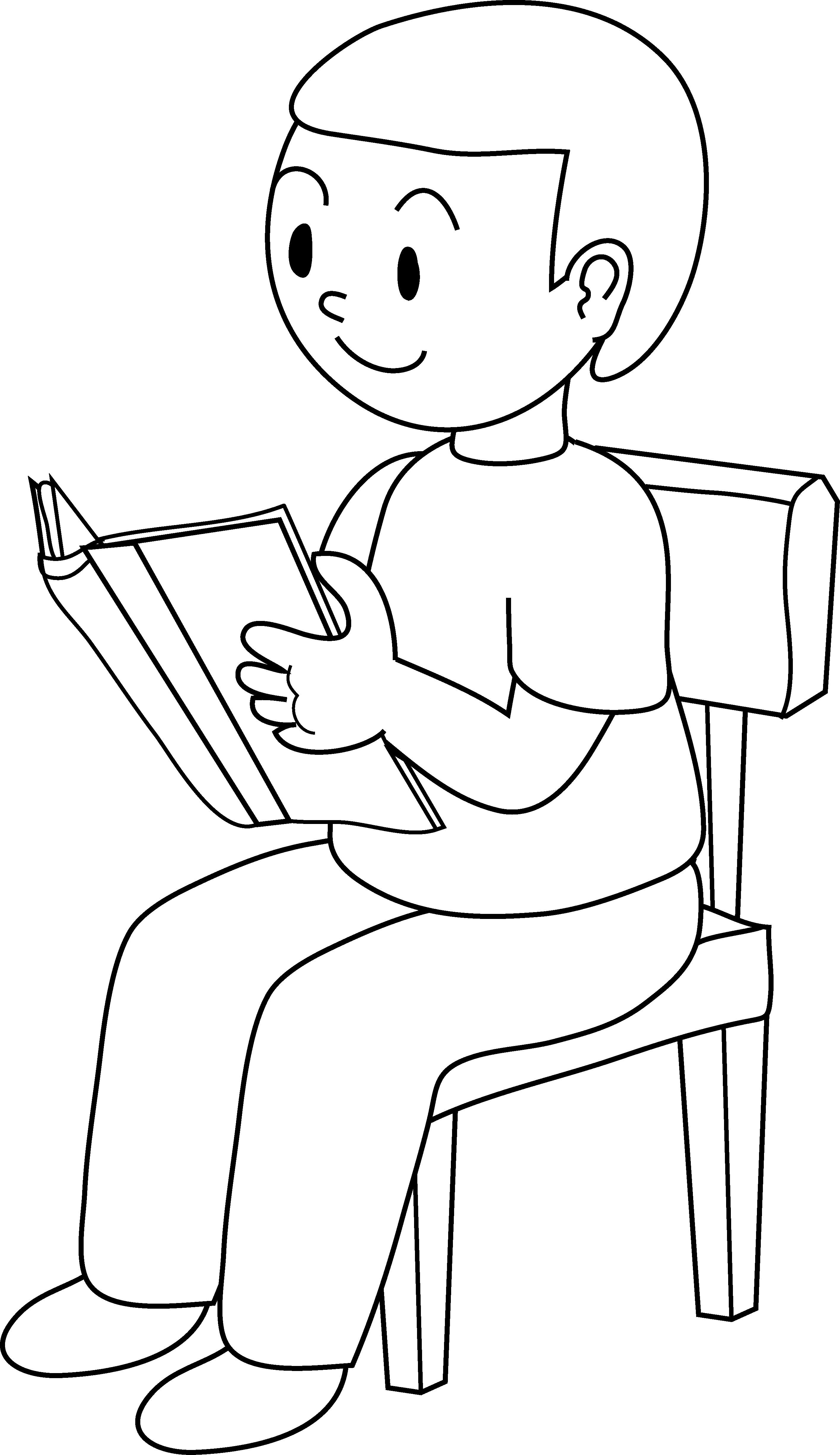Рисунок человек читает