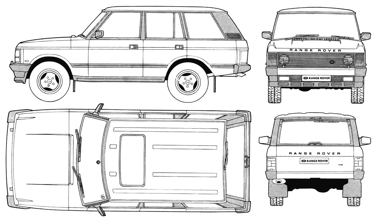 Размер рендж ровер спорт. Land Rover range Rover чертеж. Range Rover 3 Blueprint. Ленд Ровер Рендж Ровер габариты. Габариты Land Rover Discovery 1.