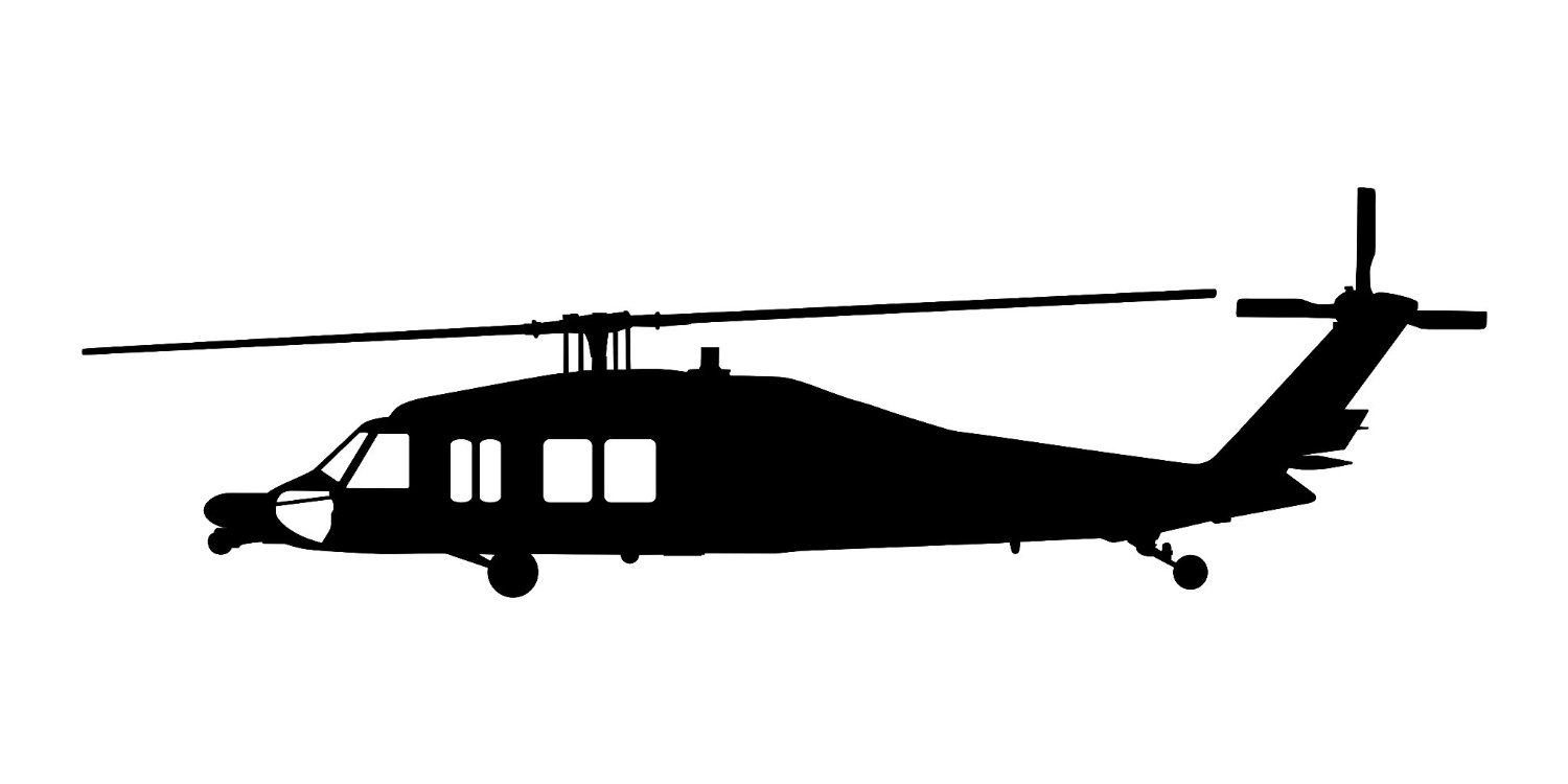 Black hawk helicopter clipart hd