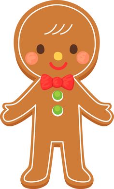Cute Gingerbread Man Clipart for Holiday Crafts & Printables
