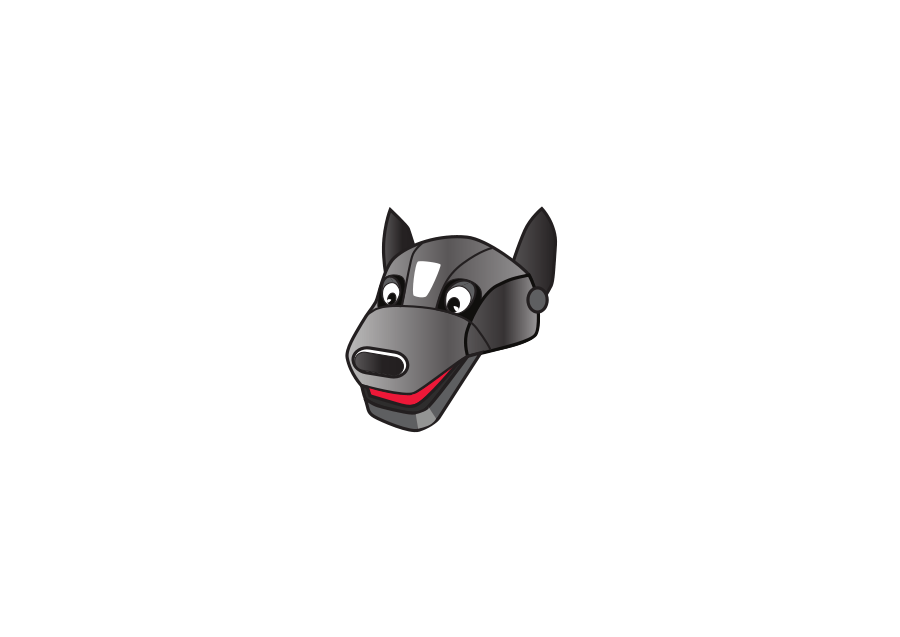 Robotic Dog Logo - Modern AI Pet Brand Icon
