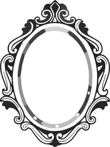 Elegant Baroque Oval Frame - Decorative Vintage Picture Frame Design