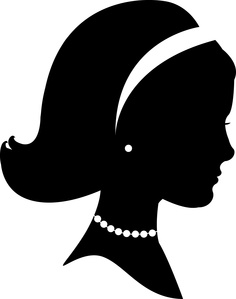 Classic Vintage Woman Silhouette - Elegant Retro Profile Illustration