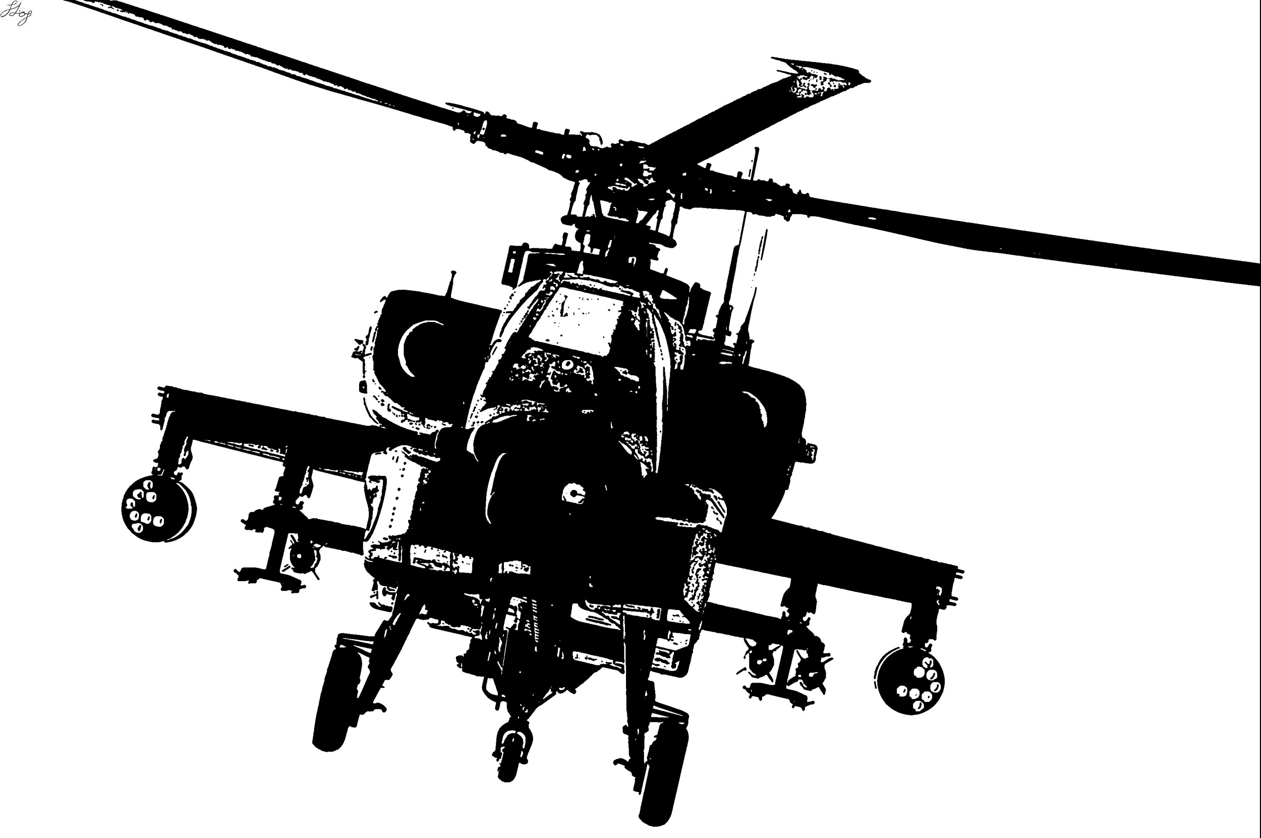 Apache attack helicopter by random