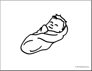 B W Of Babies Clipart