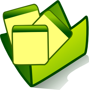 Green Folder Icon - Digital File Organization Symbol