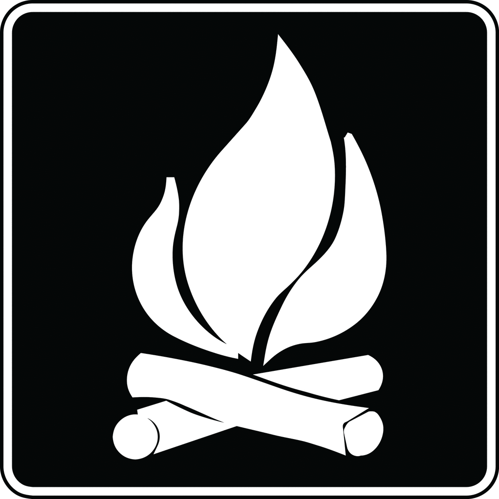 Campfire Clipart Black And White
