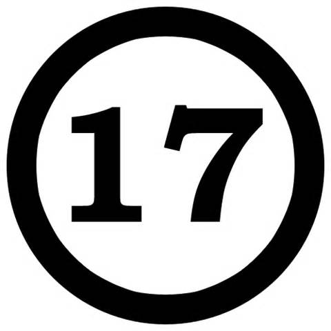 black number 17