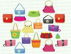 Colorful Purses Cliparts