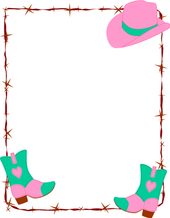 Cowgirl Border Cliparts