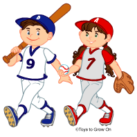 kids playing baseball clip art