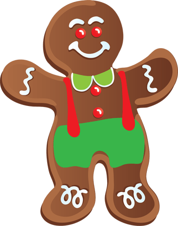 Festive Gingerbread Man Illustration for Holiday Content