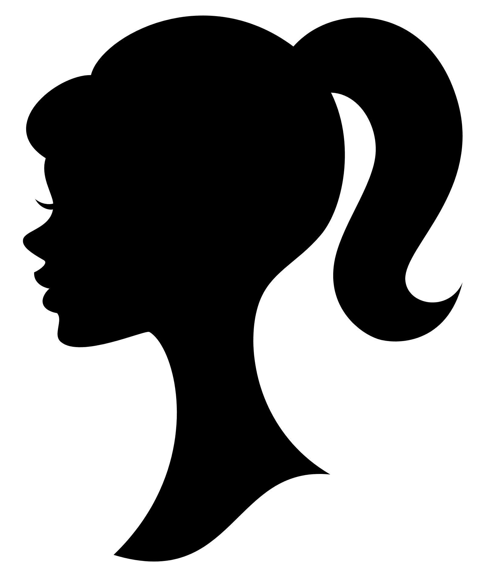 Iconic Barbie Silhouette - Classic Doll Profile Vector Art