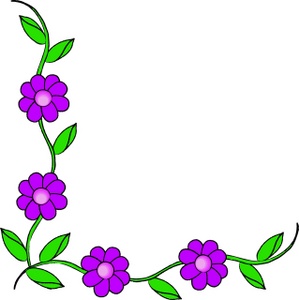 simple flower border clip art