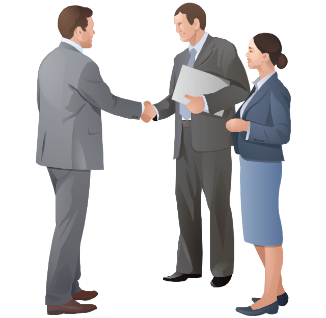 Business Handshake Agreement - Professional Partnership Illustration