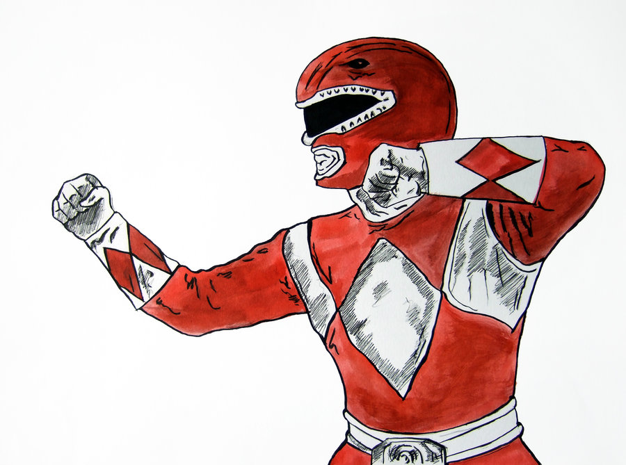 How to Draw RED RANGER  JASON Mighty Morphin Power Rangers Drawing  Tutorial  Draw it Too