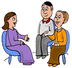 Family Counseling Session Illustration - Supportive Communication