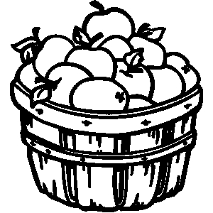 Wooden Basket Full of Apples - Classic Illustration for Farm, Food, and Harvest Themes