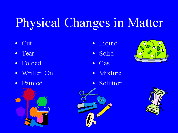 Sample Of Physical Changes Clip Art Library