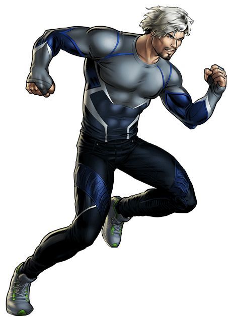 Quicksilver Superhero Running Action Pose - High-Resolution Comic Art