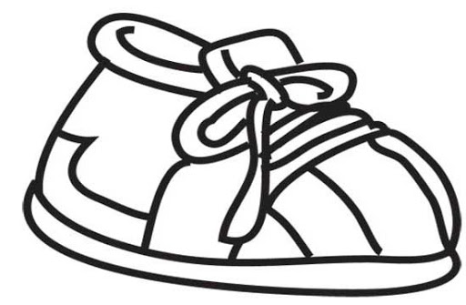 shoes kids clip art black and white - Clip Art Library