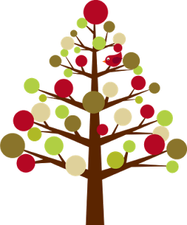 Festive Ornamented Tree Illustration - Holiday Decor Concept
