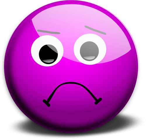 Sad Emoji - Expressive Purple Face for Digital Communication