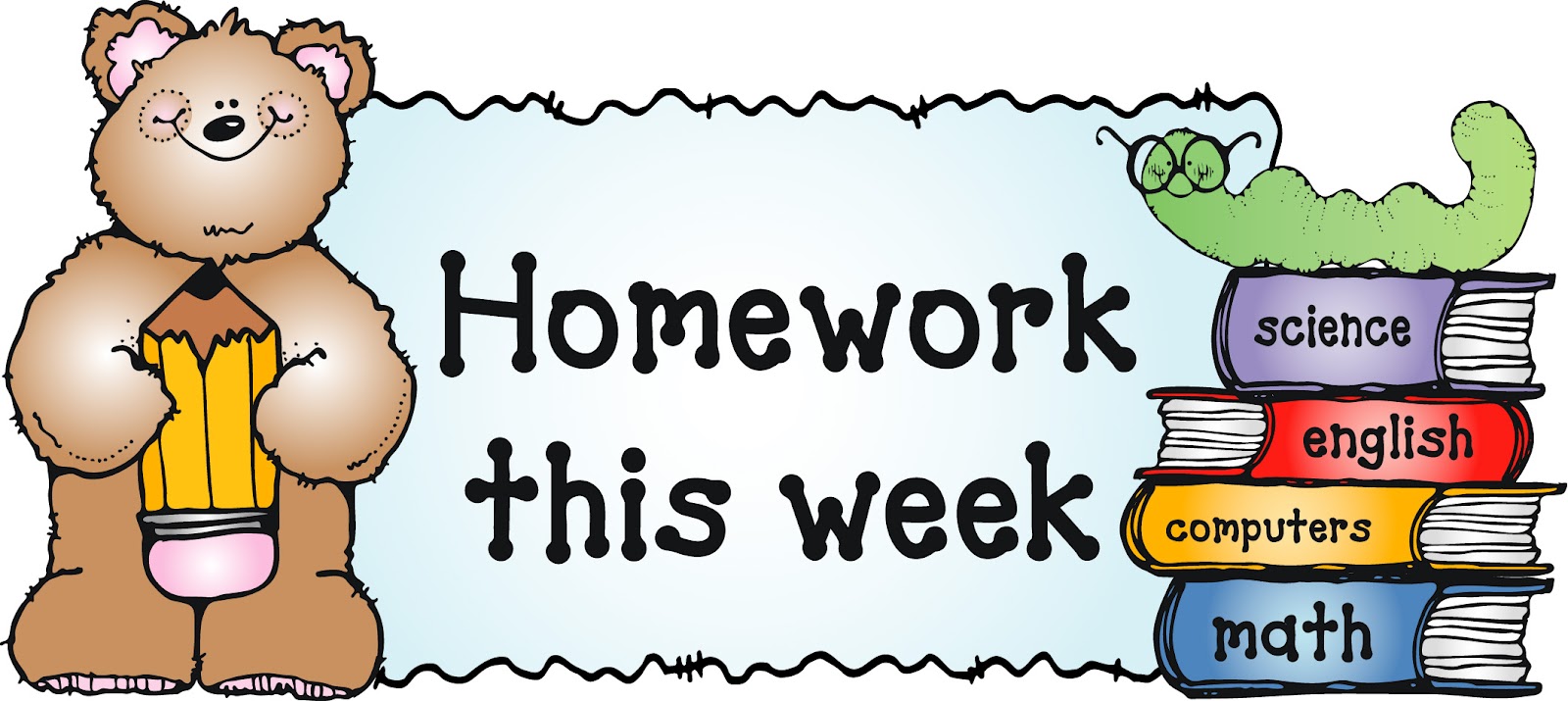 spelling homework clip art