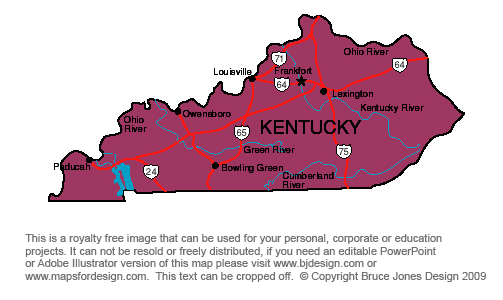 map of kentucky with capital - Clip Art Library