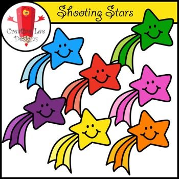 Cheerful Shooting Star Clip Art - Free Vector Illustration for Kids’ Projects
