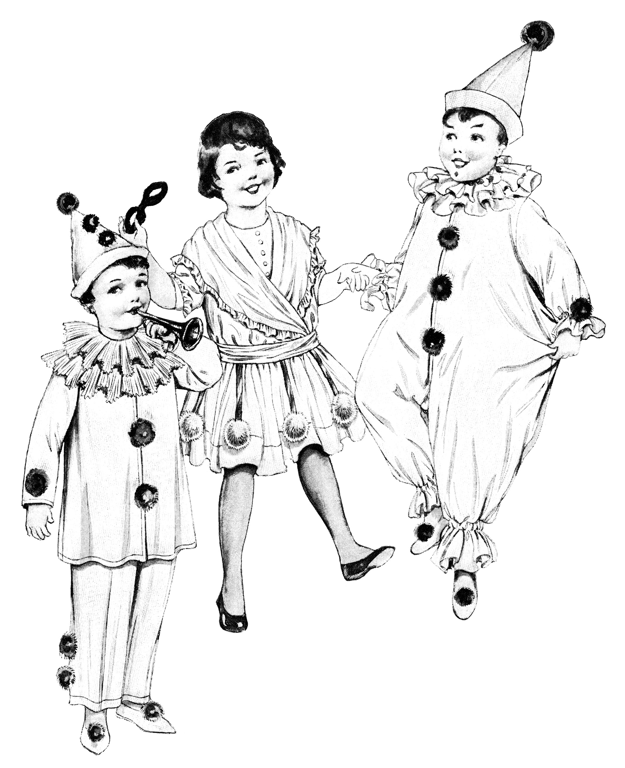 old fashioned clown costume Clip Art Library