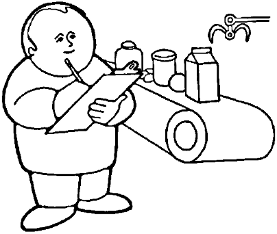 Food Safety Inspector Checking Products on Conveyor Belt