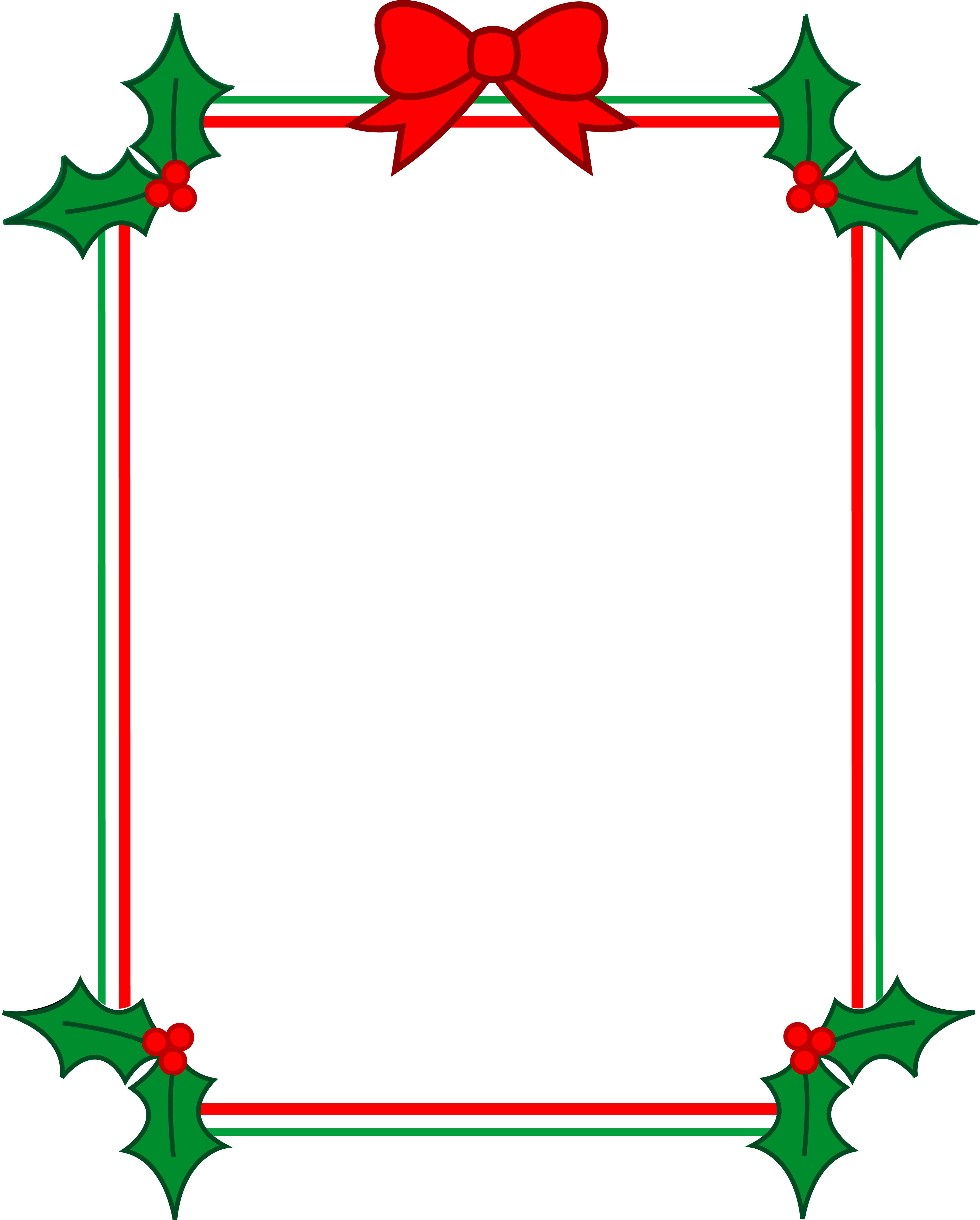 Holiday Frame Border - Free Christmas Decorative Clipart