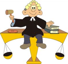 Justice Symbolism: Judge on Scales with Gavel - Legal Concept Illustration
