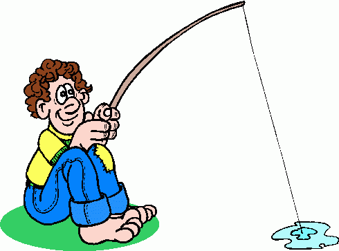 Kid Fishing Cartoon - Fun Outdoor Activity Illustration