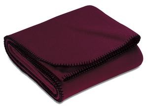 Cozy Maroon Fleece Blanket - Soft, Warm & Durable for Home or Travel