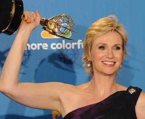 Jane Lynch Celebrates Emmy Win with Joyful Pose