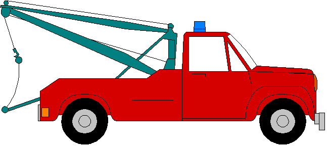 red tow truck clipart