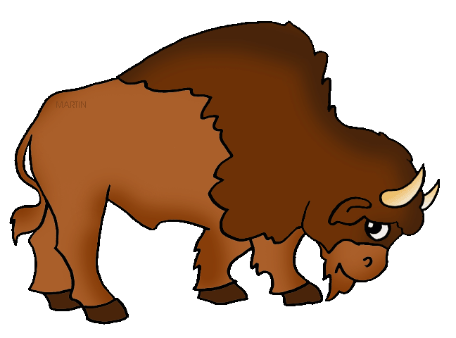 Friendly Cartoon Bison Illustration for Educational and Kids’ Content