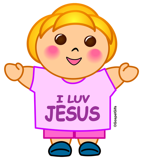I Love Jesus - Cute Christian Kids Clipart for Sunday School & Worship